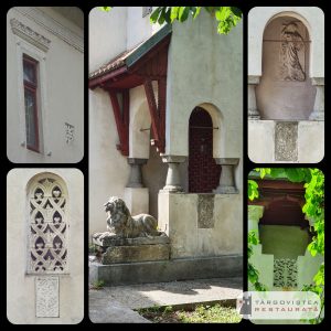 Detalii Casa cu Leu, Bulevardul Carol I, nr. 22, domiciliul din Târgoviște al  arhitectului Romano de Simon.Foto credit: Raluca Iacob, Asociația Târgoviștea Restaurată